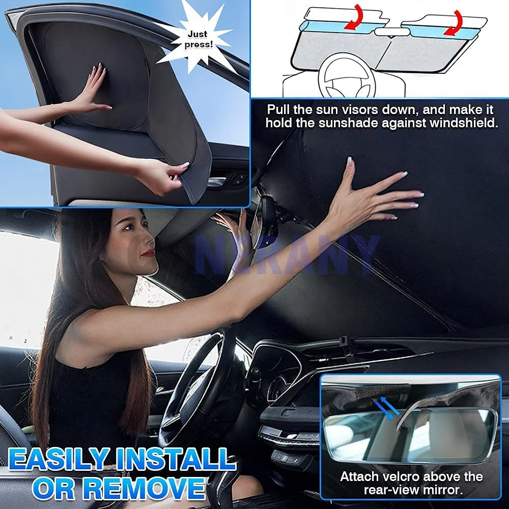 Privacy Sunshade for Tesla Model Y 2020-2023 Accessories Windshield Rear Side Window Full Set Car Sun Shades Blocks UV Rays 8PCS