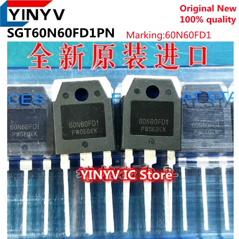 5-20PCS SGT60N60FD1PN 60N60FD1 SGT60N60FD1 TO-247 IGBT Tube For Welding Machine 60A 600V 100% new imported original 100% quality