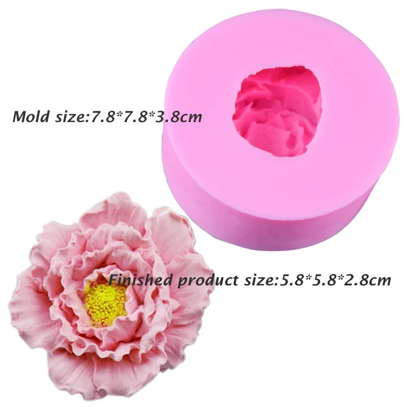 

Large New Peony Candle Wax Silicone Soap Molds Fondant Handmade Clay Resin Plaster Mold Decorating Home DecorM2441 Wedding