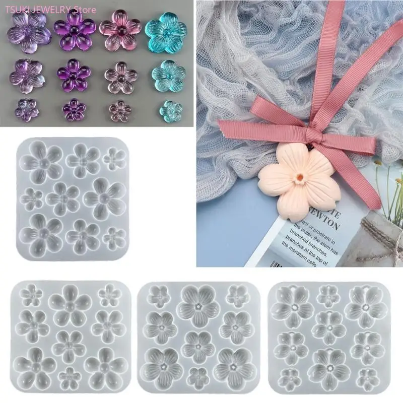 62KE Harz Form 3D Kirsche Silikon Formen DIY Halskette Ohrringe Schmuck Machen Duft-Gips Diffusoren Formen – Detail 4