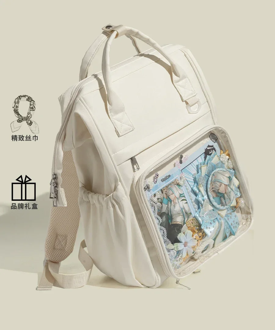 

Japanese Mommy Pain Shoulder Pain Bag Women's Big Food Daily Bar Canvas Backpack