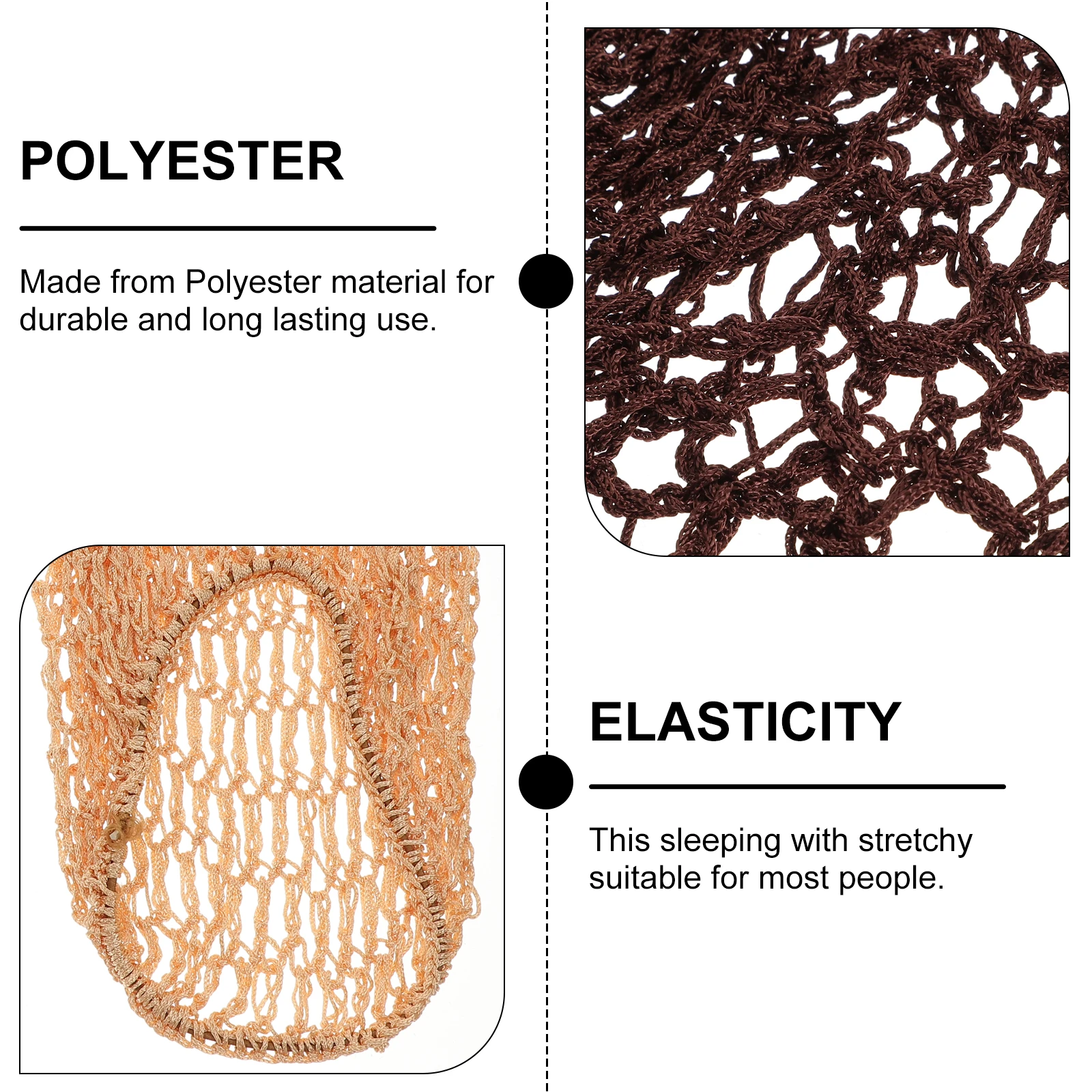 

2Pcs Mesh Hair Nets for Women Sleep Long Hats Protect Neat Hair Durability Comfort Stretchy Fit Hat Headwear