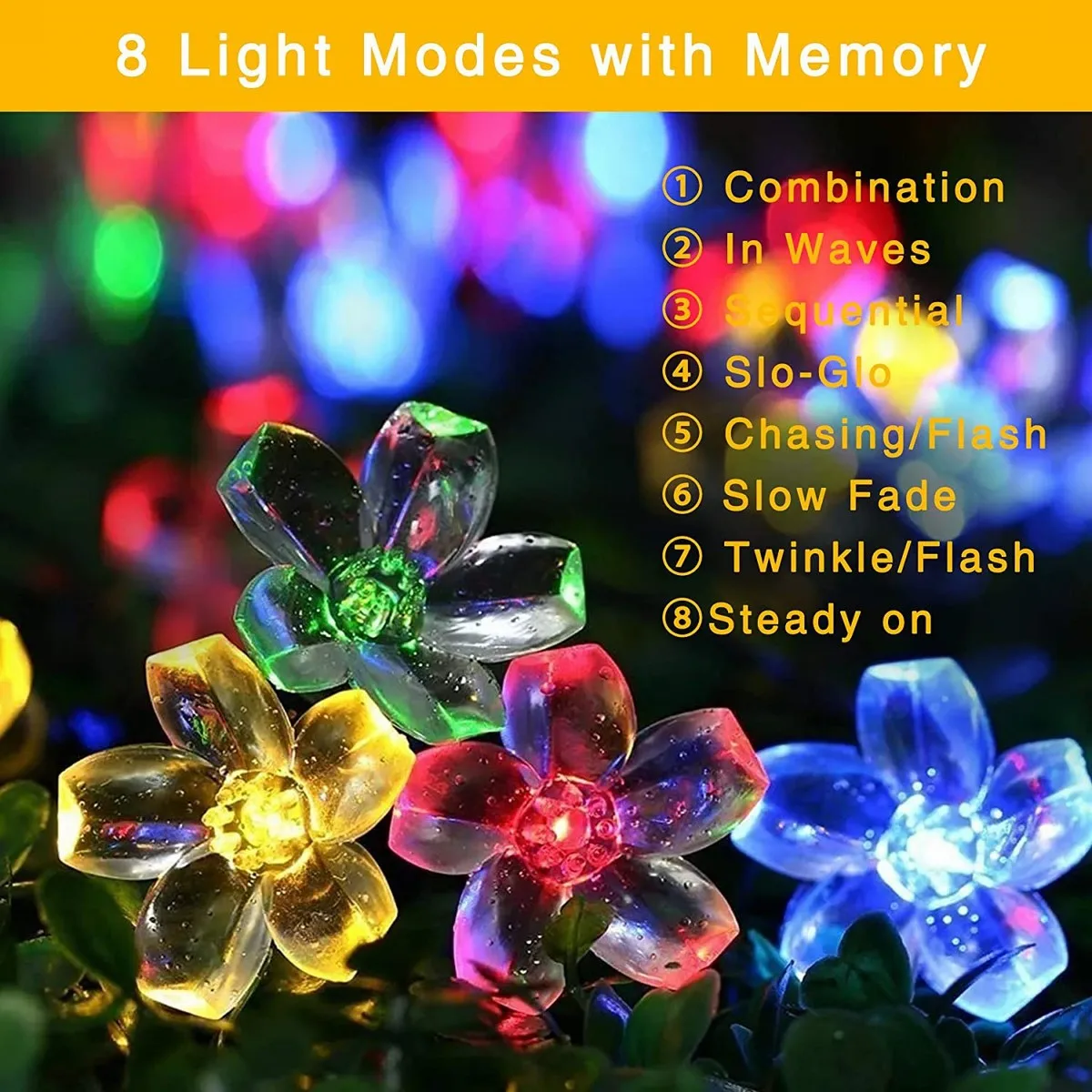 Solar String Lights Outdoor Waterdichte Kersenbloesems Fairy Licht Voor Tuin Hek Boom Party Kerst Decoratieve Verlichting