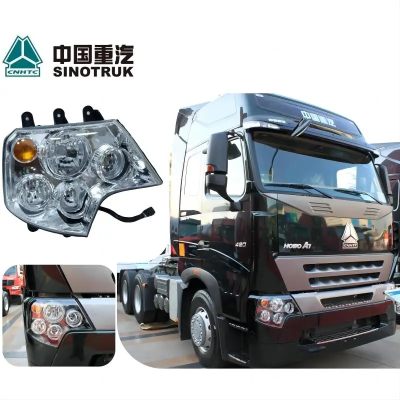 HOWO A7 Truck Parts Original Quality Right Headlight Head Lamp Front Lamp Assembly WG9925720002 For Sinotruk Spare Parts