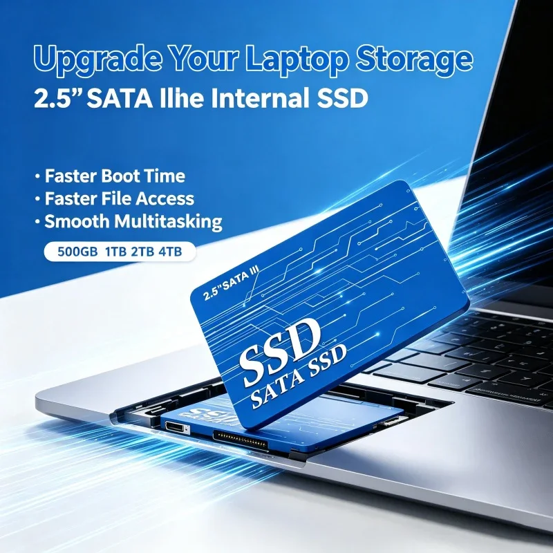 2026 New SATA III 2.5 Inch Internal SSD High Performance 500GB 1TB 2TB 4TB Shockproof Gaming Solid State Drive for Desktop
