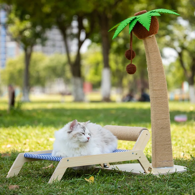 

Coconut Island Cat Crawl Platform Cat Grip Large Cat Nest Cat Tree Integrated with Jump Post Cat Grip Plate Climbing Cat Rack