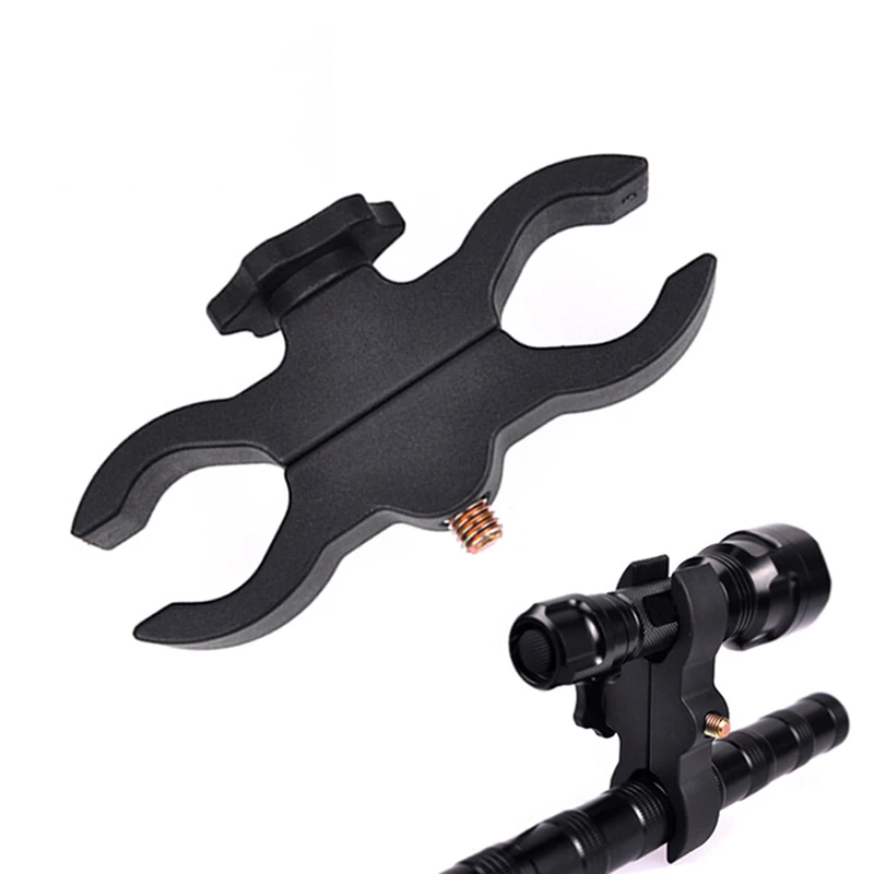 Black Flashlight Clip Accessories Outdoor Accessories Pipe Clamp Mountain Bike Headlight Bracket Flashlight Clip Torch