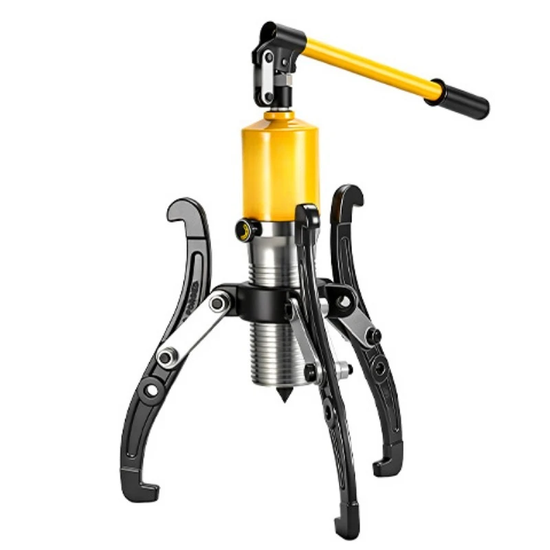 Industrial 3-Jaw Hydraulic Puller Set, Universal Bearing Removal Tool, Heavy Duty Gear Puller for Auto Repair