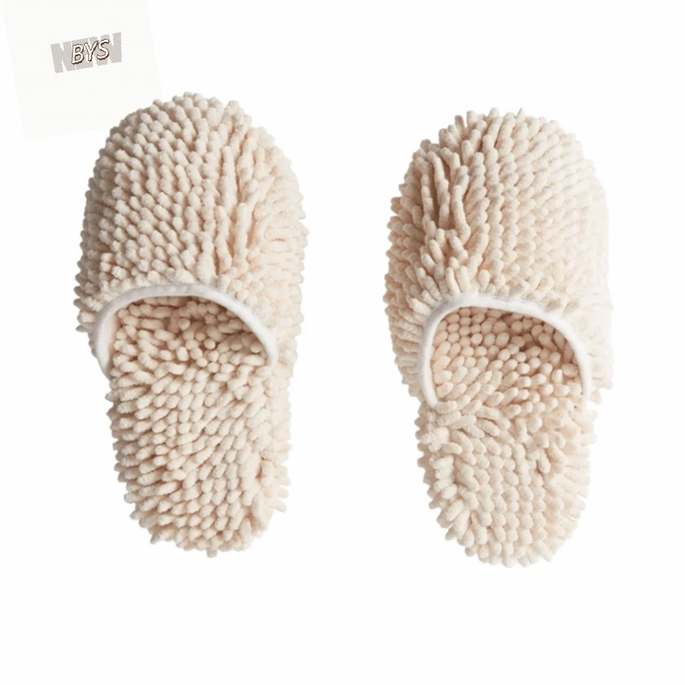 

Absorbent Chenille Sucking Water Slippers Washable Soft Mopping Slippers Microfiber Multifunction Dust Cleaning Slippers Kitchen