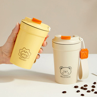 WORTHBUY Office Coffee Mug Plastic Coffee Cup Camping Portable Direct Drinking Cup With Rope Leak Proof Juice Tea Milk Water Mug