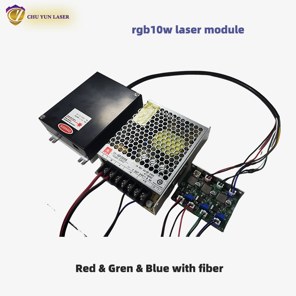 Módulo laser RGB10W com resfriamento tec para projetor de luz laser com projetor laser