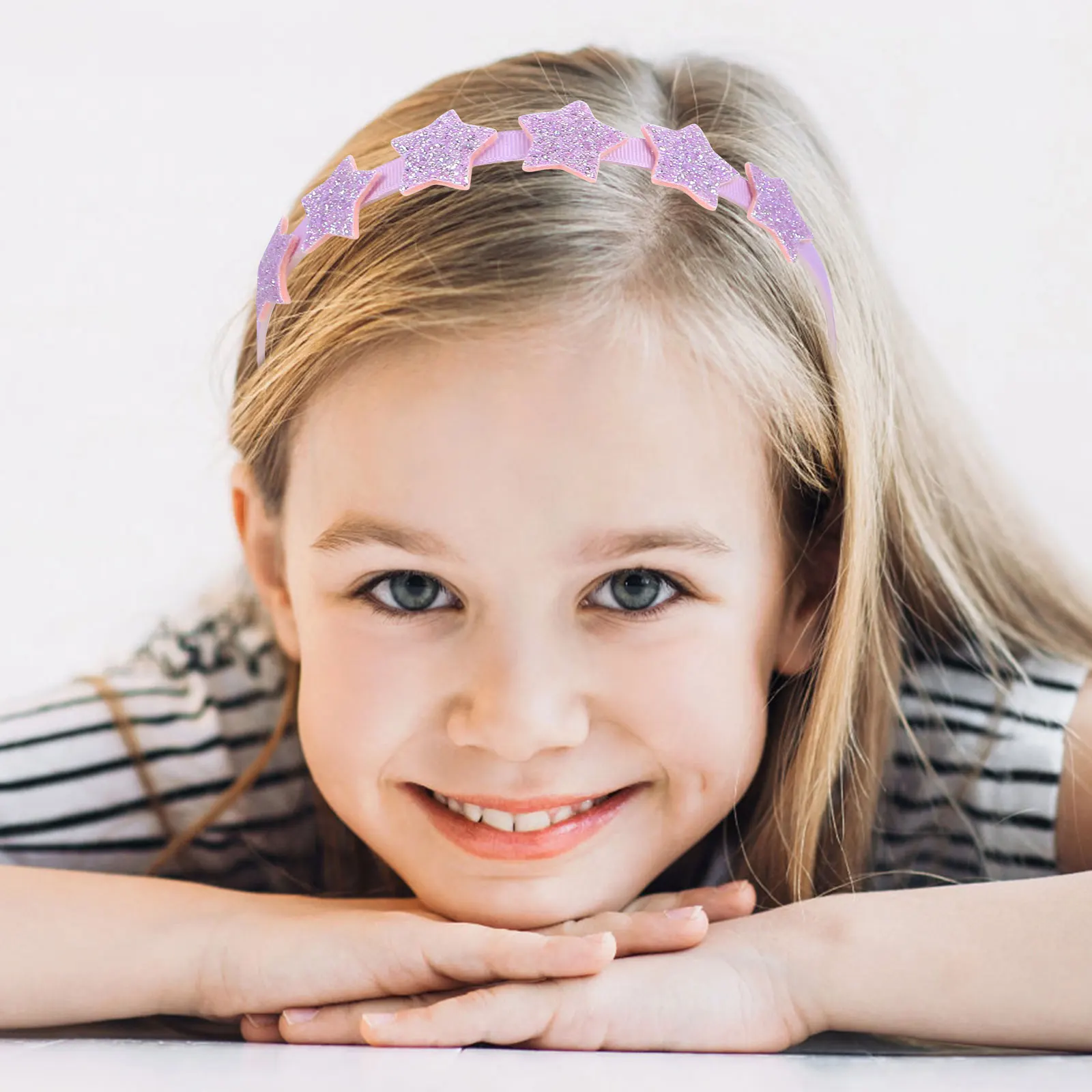 

5 Pcs Sparkly Star Headbands Kids Glitter Sequin Children Party Hairband Festival Costume Cosplay Lightweight Photo Props