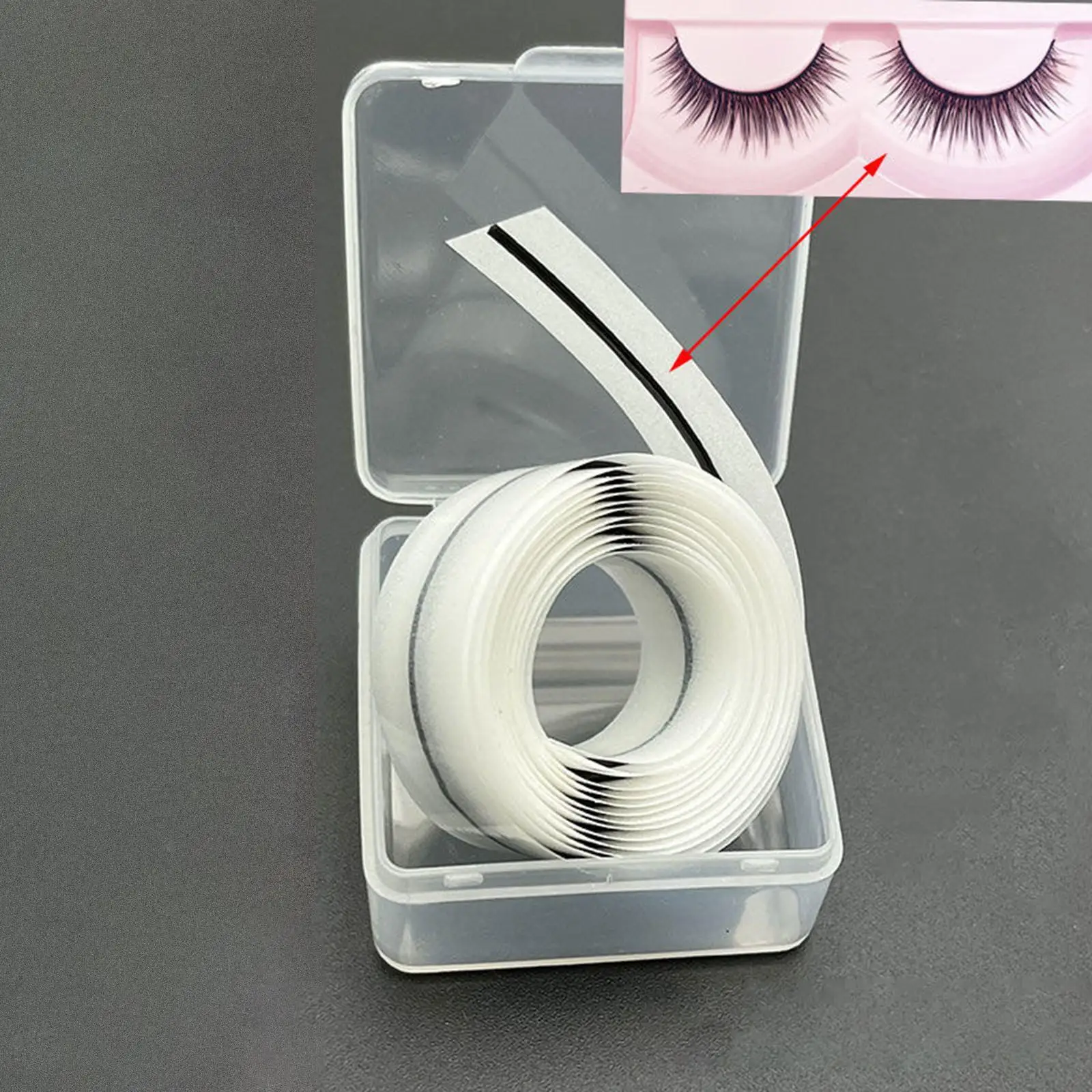 Wiederverwendbare selbstklebende Wimpernstreifen, schwarzer Wimpernkleber, alternativer wasserfester weicher Streifen für Make-up-Kosmetikanwendungen