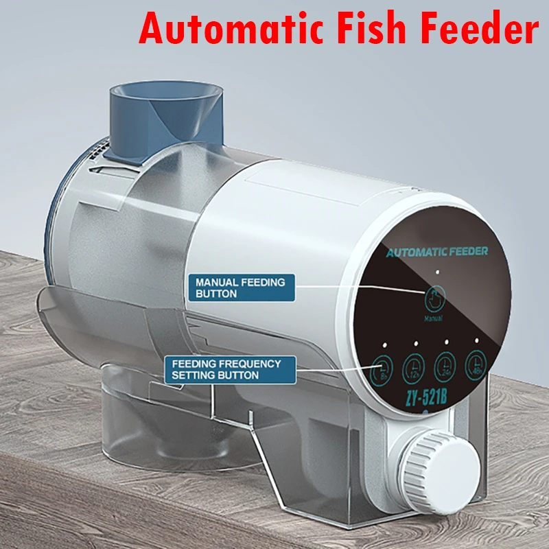 Automatic Fish Tank Feed Pellet Timing Feeding Machine LCD Timer Aquarium Auto Feeding Machine Fish Food Feeder