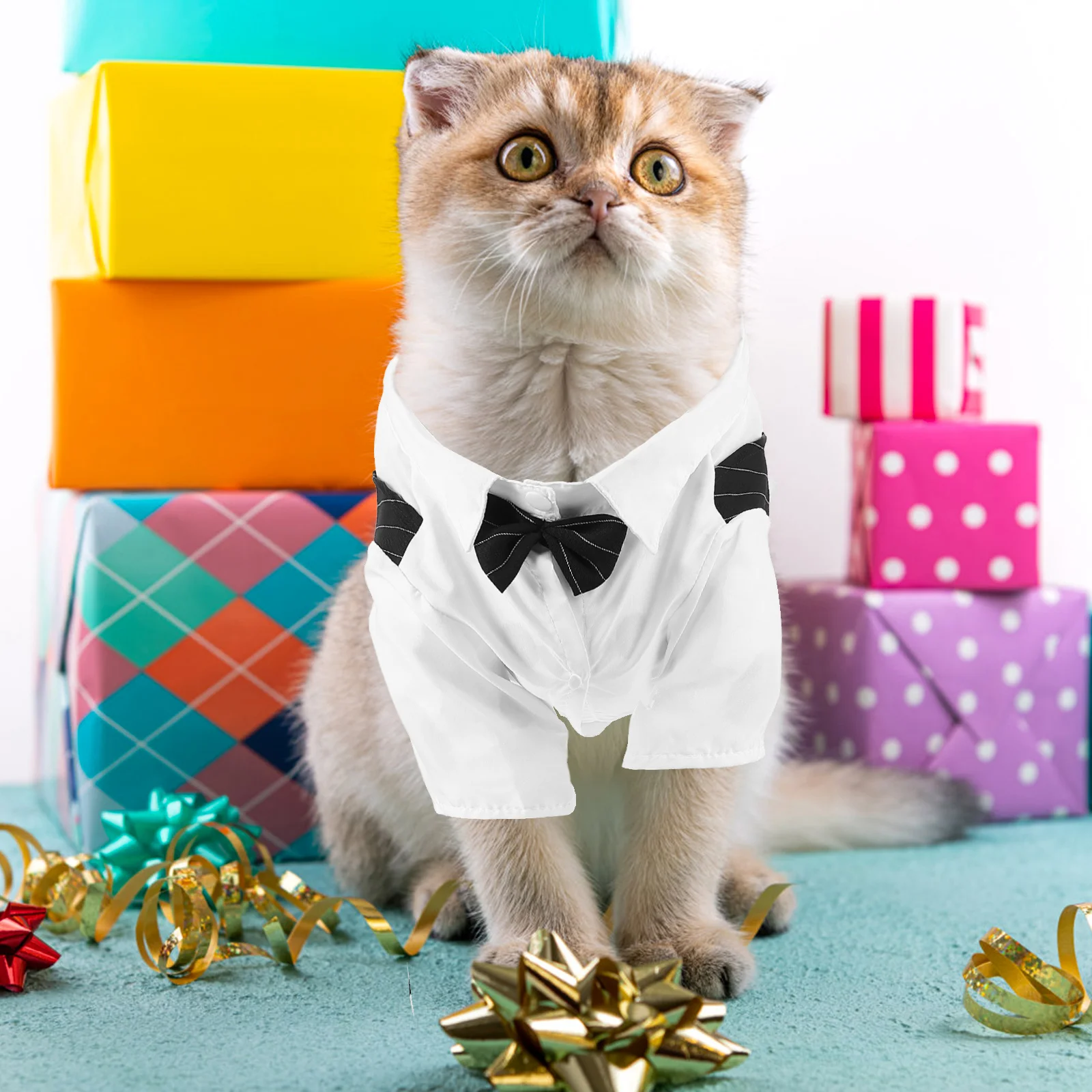 

Pet Costume Dog Formal Dress Wedding Party Attire Lightweight Reusable Skin-Friendly Fashionable Design Easy Storage Groom