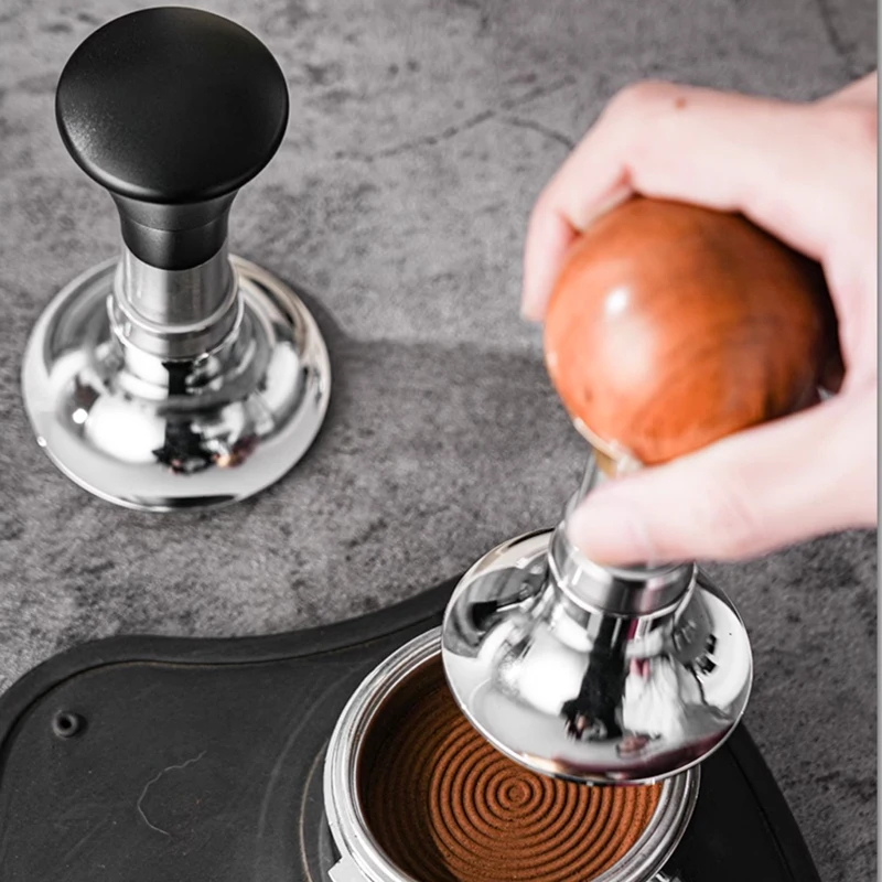 51/53.35/58.5MM Coffee Impact Tamper Constant The Force Tamper with Calibrated Spring Loaded Variable Pressure Coffee Hammer