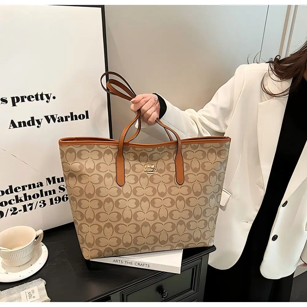 

Осенне-зимняя женская сумка большой вместимости, новинка 2025 года, модная сумка через плечо, модная сумка-тоут с текстурированным принтом