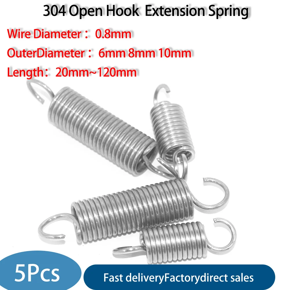 5Pcs 304 Stainless Steel Open Hook Tension Spring – A Comprehensive Review for Spring Hook Users