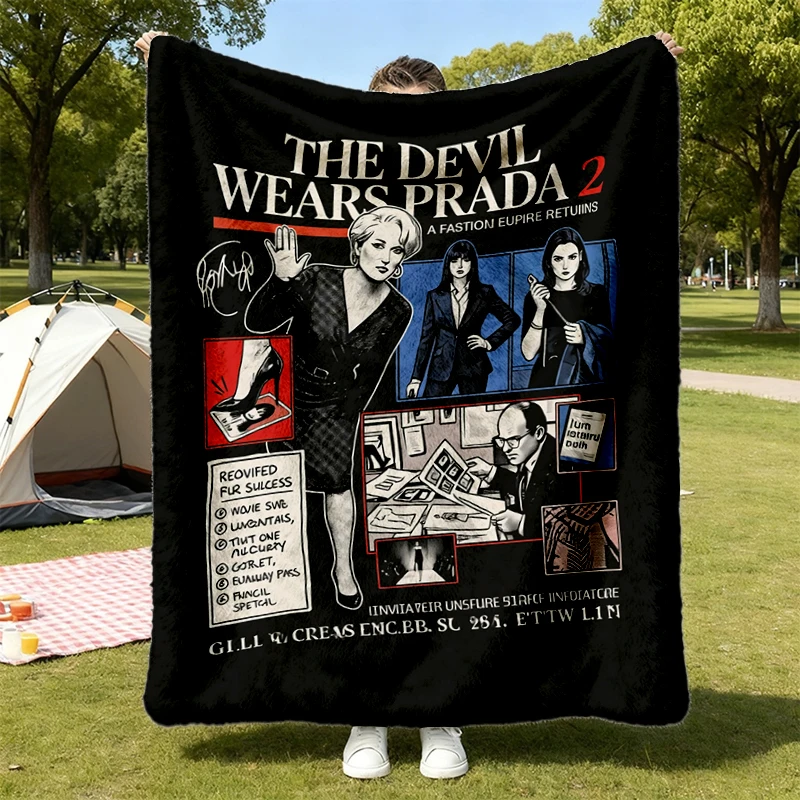 Devil Wears Prada 2 Fashion Empire Cozy Blanket Miranda Priestly Power Style Graphic Warm Blanket