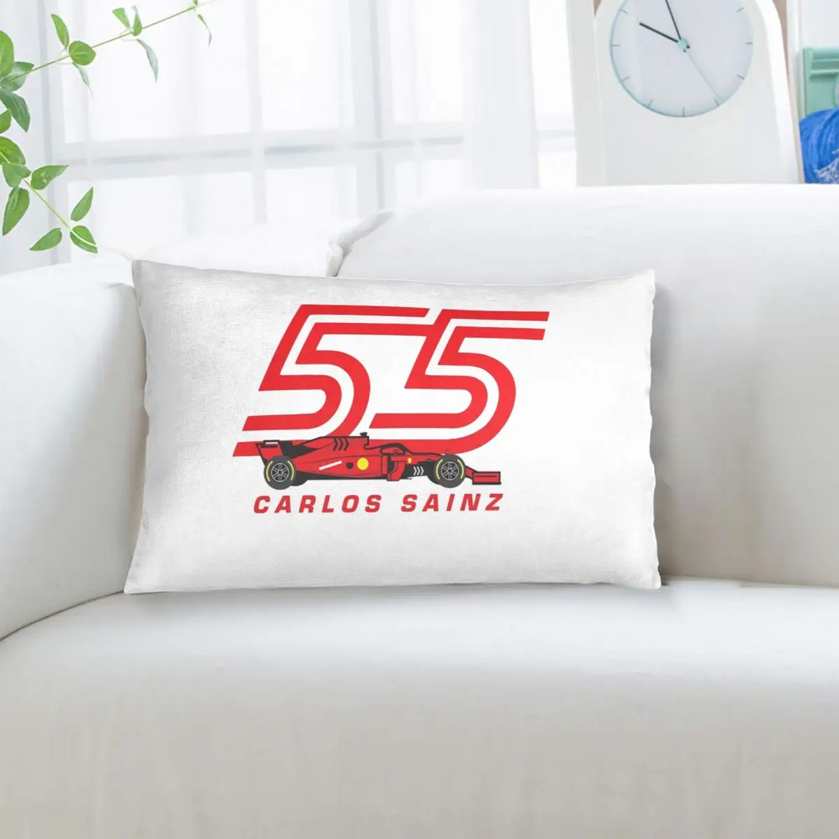 Carlos Sainz Jr F1 Signature Graphic Rectangle Pillowcase Cushion Cover Decorative Bedroom Bed Home Comfort Throw Pillow