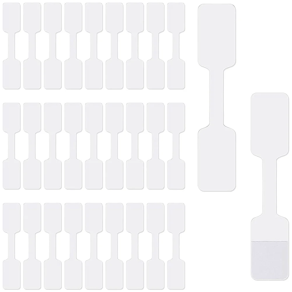 100 Pcs White Cable Label Writable Labels Identification Cord Managing Blank Stickers Organizer Jewelry