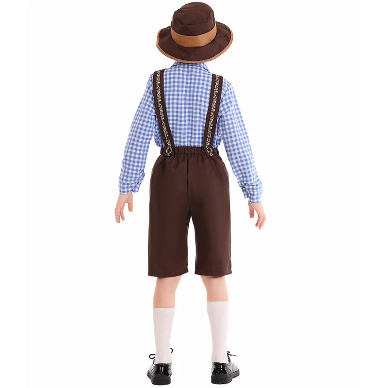 Crianças meninos oktoberfest trajes crianças bávaro lederhosen outfit cosplay carnaval festa de halloween