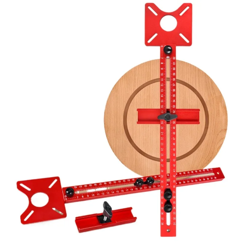 Router Milling Groove Bracket Woodworking Cutting and Milling Circular Auxiliary Tool Aluminum Router Circle Cutting Jig