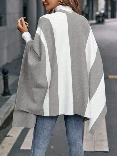 Imagen 2 del producto Poncho de lujo para mujer, chal cálido y a la moda, cómodo, a prueba de viento, de diseñador de lujo, para salida, novedad de 2024