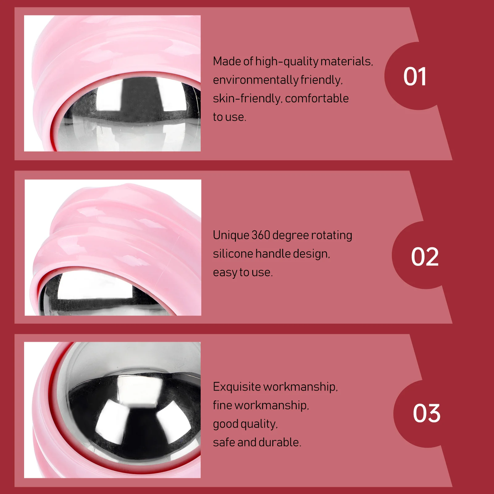 

1Pcs Massage Ball Mini Handheld Face Massager for Muscle Relaxation Eye Dark Circle Relief Body Massager