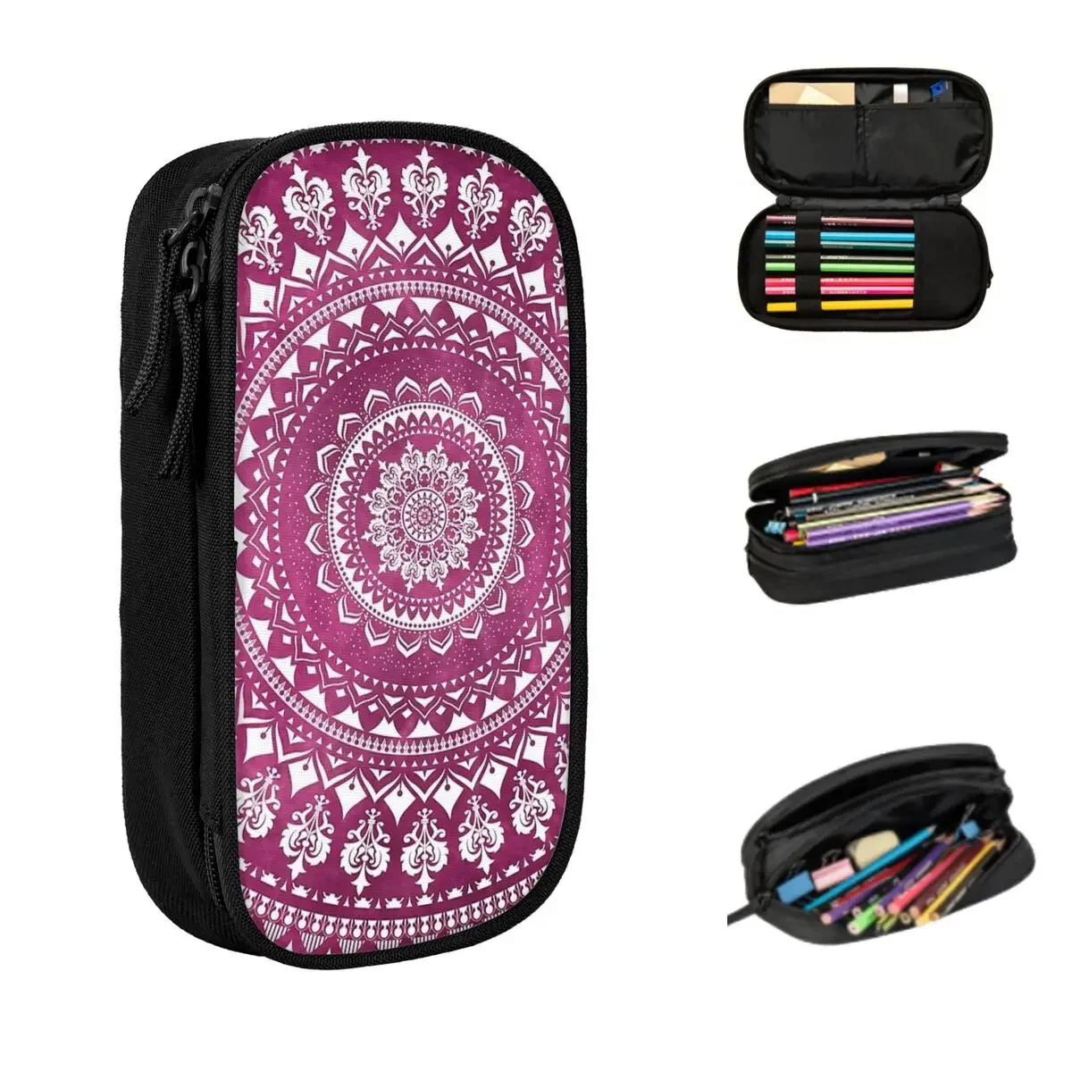 

Mandala Pencil Cases Large Capacity Pen Bags Pen Box Pencil Pouch For Boys Girls Students Stationery School Office