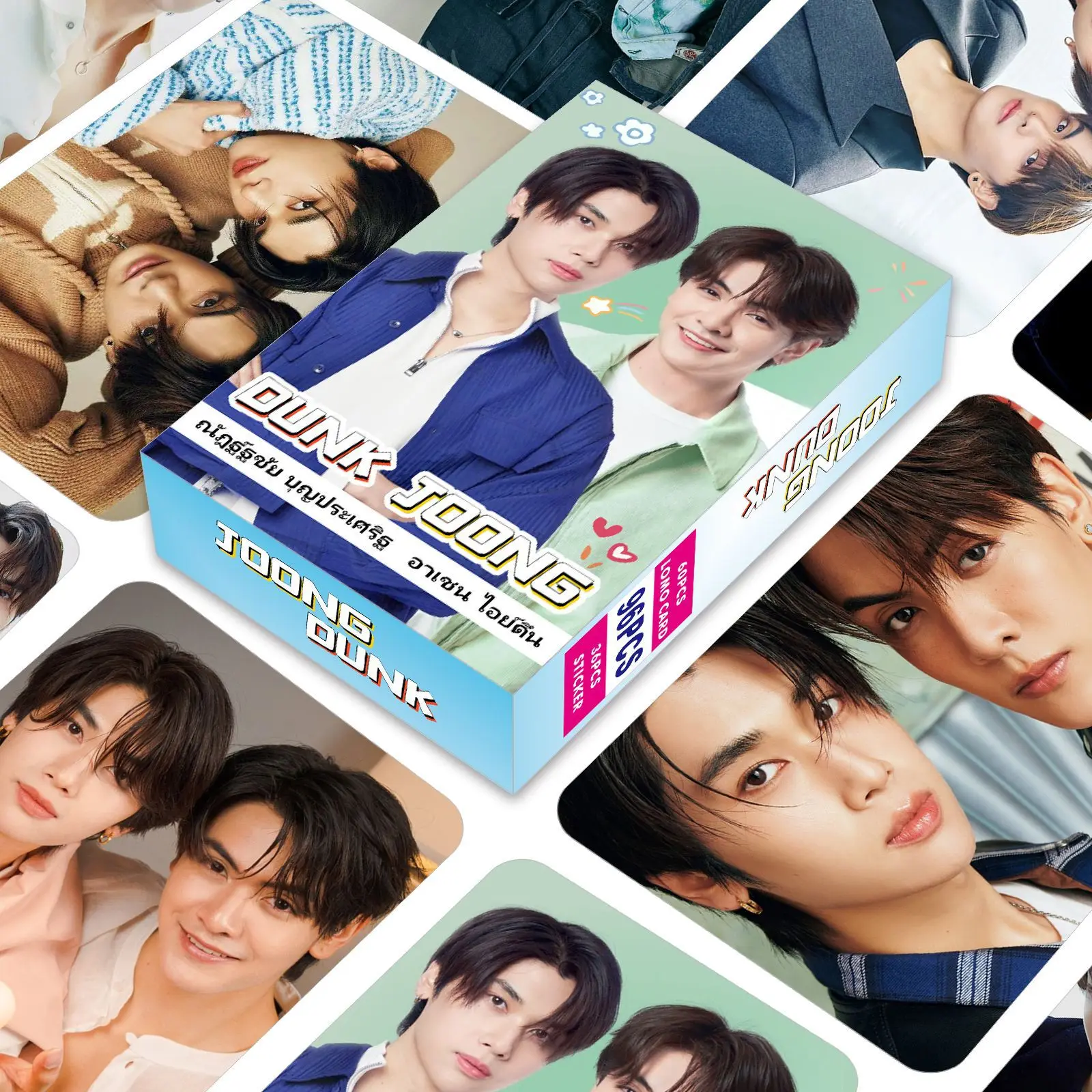 96 Pcs/Set Thai Star JoongDunk Laser Lomo Card Joong&Dunk Satr Characters 3 Inches Photocard Stickers Fans Collection Cards