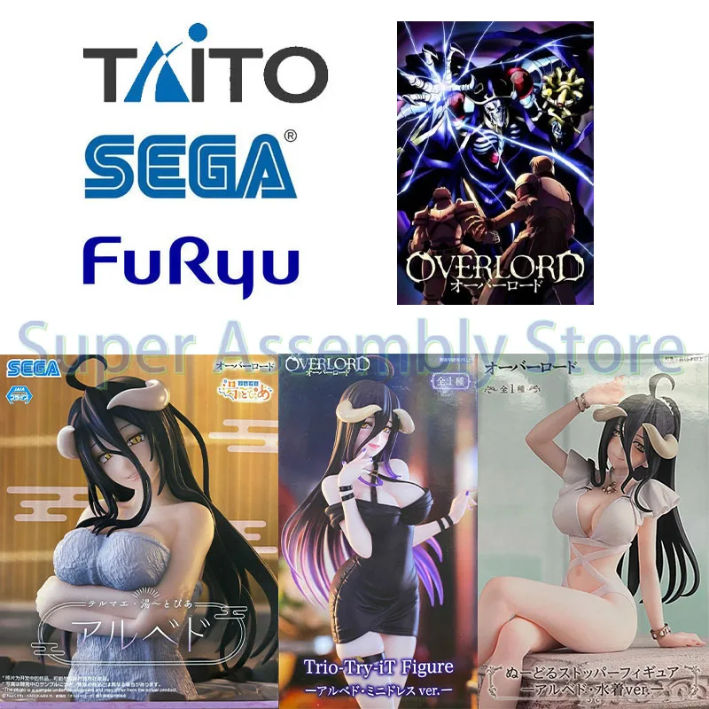 Original SEGA FuRyu TAiTO OVERLORD Anime Figure Albedo Shalltear Bloodfallen Action Figure Collectible Model Gifts Toys Kids