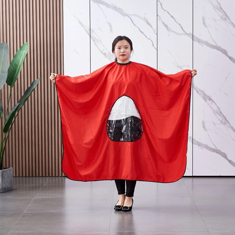 Salon Hairdressing Cape with Transparent Viewing Window