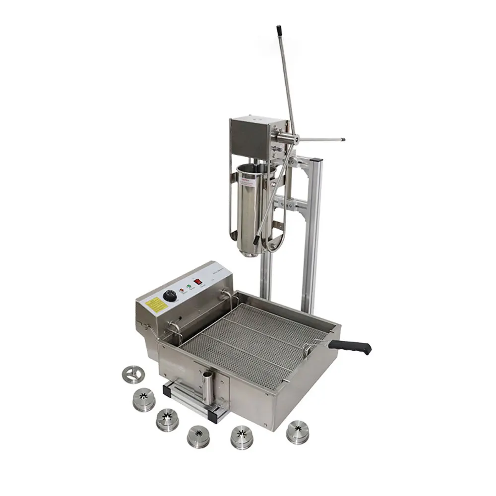 

Spanish Fried Dough Stick Filling Machine Manual Vertical Fritters Filler Latin Machine