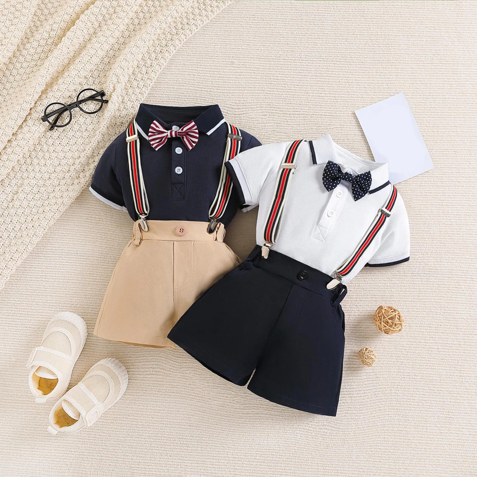 

Baby Twin Girl Clothes Newborn Infant Baby Unisex Spring Summer Print Cotton Short Sleeve Romper Bodysuit Crop Top Sweatsuit