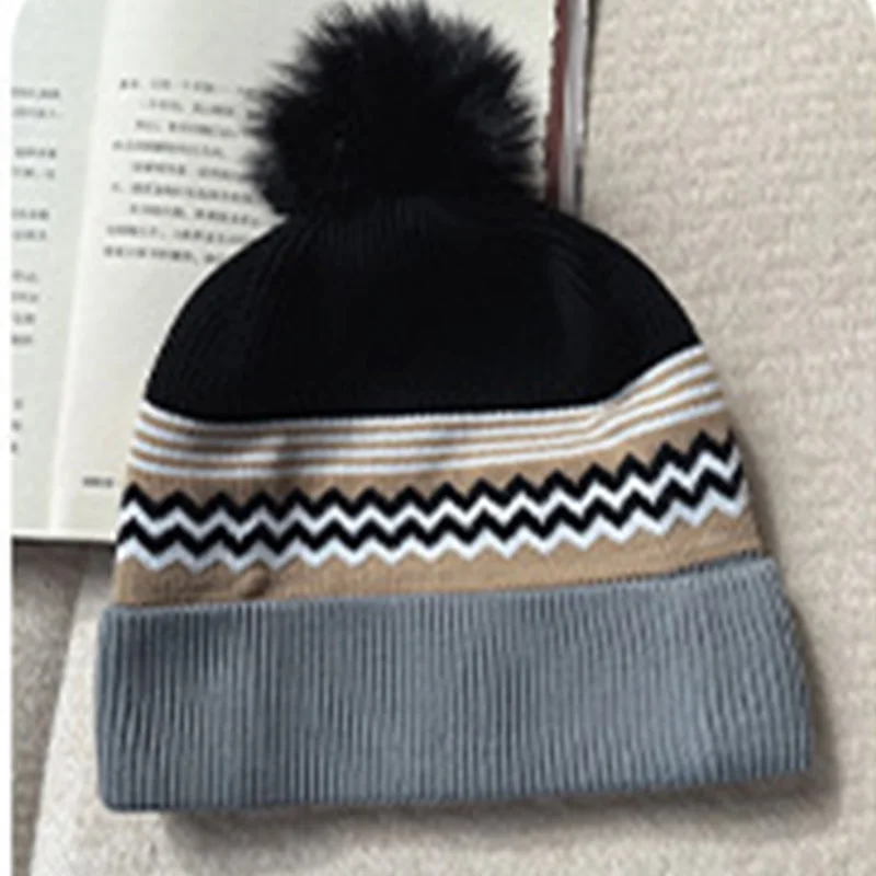 หมวกไหมพรมสไตล์ยุโรปและอเมริกาสำหรับผู้ชายและผู้หญิง สวมใส่สบาย อบอุ่นได้ทุกฤดู เหมาะสำหรับคนศีรษะใหญ่ ป้องกันความหนาว