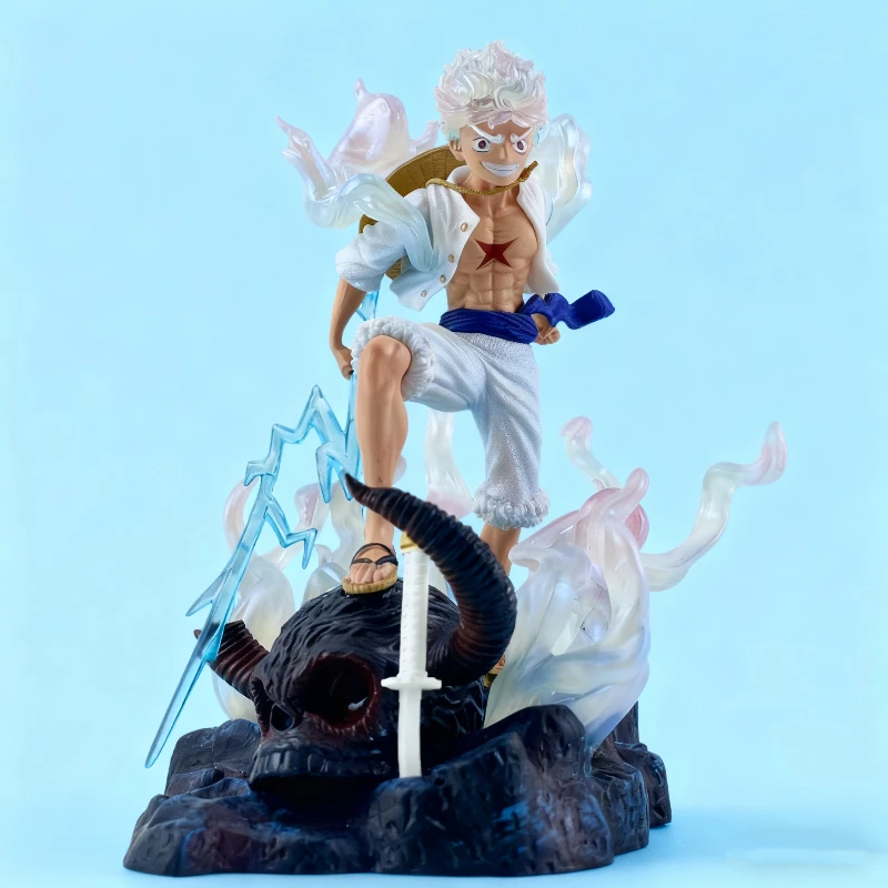 

New One Piece Luffy Ghost Island Luffy Desktop Collection Handheld Ornament Model Can Shine Handheld Gift