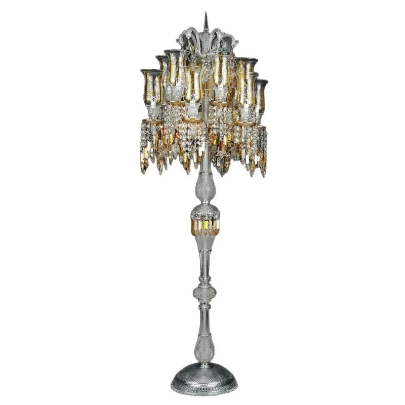 

Crystal floor lamp modern simple living room bedroom study standing lamp light luxury creativity