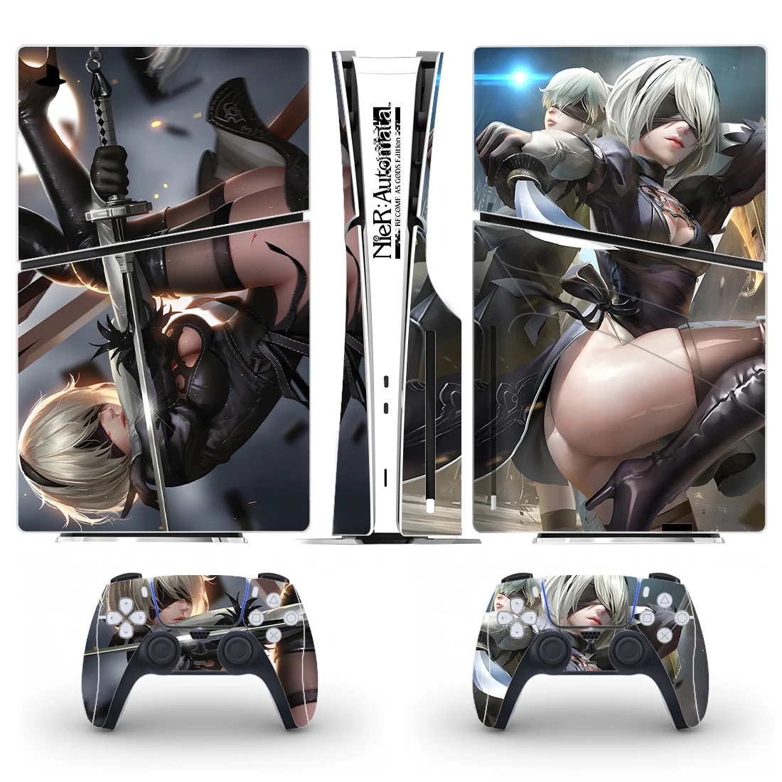 Neues Spiel PS5 Slim Disc Digital Skin Sticker Aufkleber für Konsole und 2 Controller PS5 Slim Disk Skin V