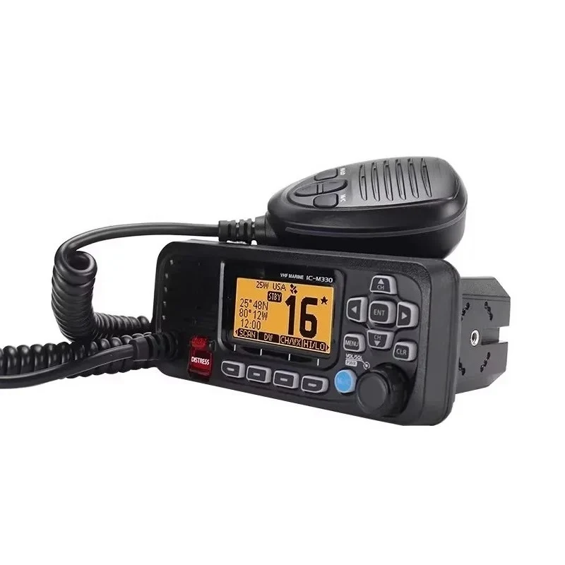 

For Ic-M330 Marine High-Frequency Walkie-Talkie 25-Watt VHF for Station with GPS IPX7 Water Resistant 88 Channels