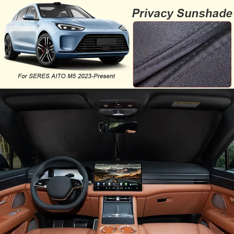 

For SERES AITO M5 2023-Present Car Black Window Privacy Sunshade Auto Anti-UV Heat Insulation Protect Cover Interior Accessory