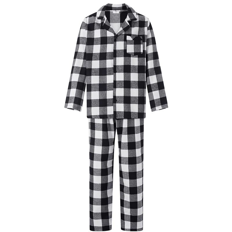 

Christmas Family Pajamas Matching Set Long Sleeve Shirt with Pants Plaid Sleepwear Loungewear