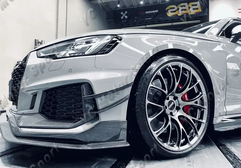 

Car Accessories CF Carbon Fiber Avant RS01R Front Bumper Canards Fit For 2018-2020 RS4 B9 Front Bumper Canards