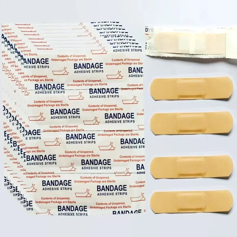 

50/100/200/300pcs Waterproof Band PE Waterproof Square Shaped Band Aid First Aid Accessories Wound Plaster Adhesive Bandages