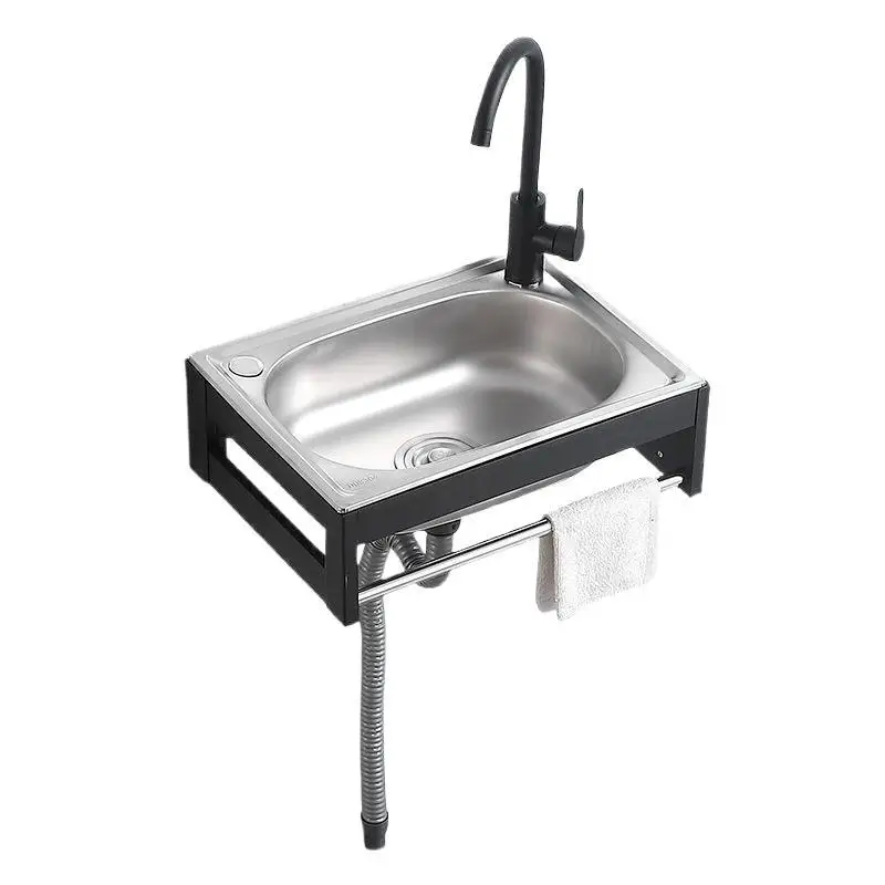 

stainless steel wall water small single kitchen simple dishwashing basin sink sink single manufacturer wholesale