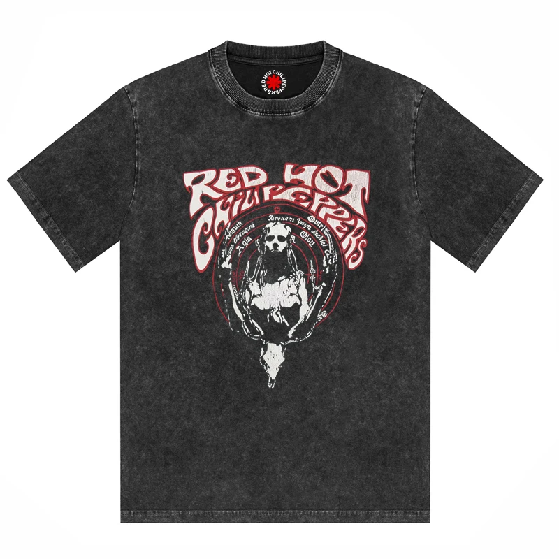 

Multiple choice retro washed cotton T-shirt men and women hip hop trend street style summer top