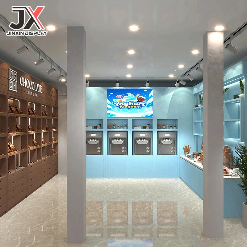 custom.Customized LED Lit Rectangular Candy Display Cabinet Promotional Retail Counter Shopping Mall Dried Fruit Wedding C