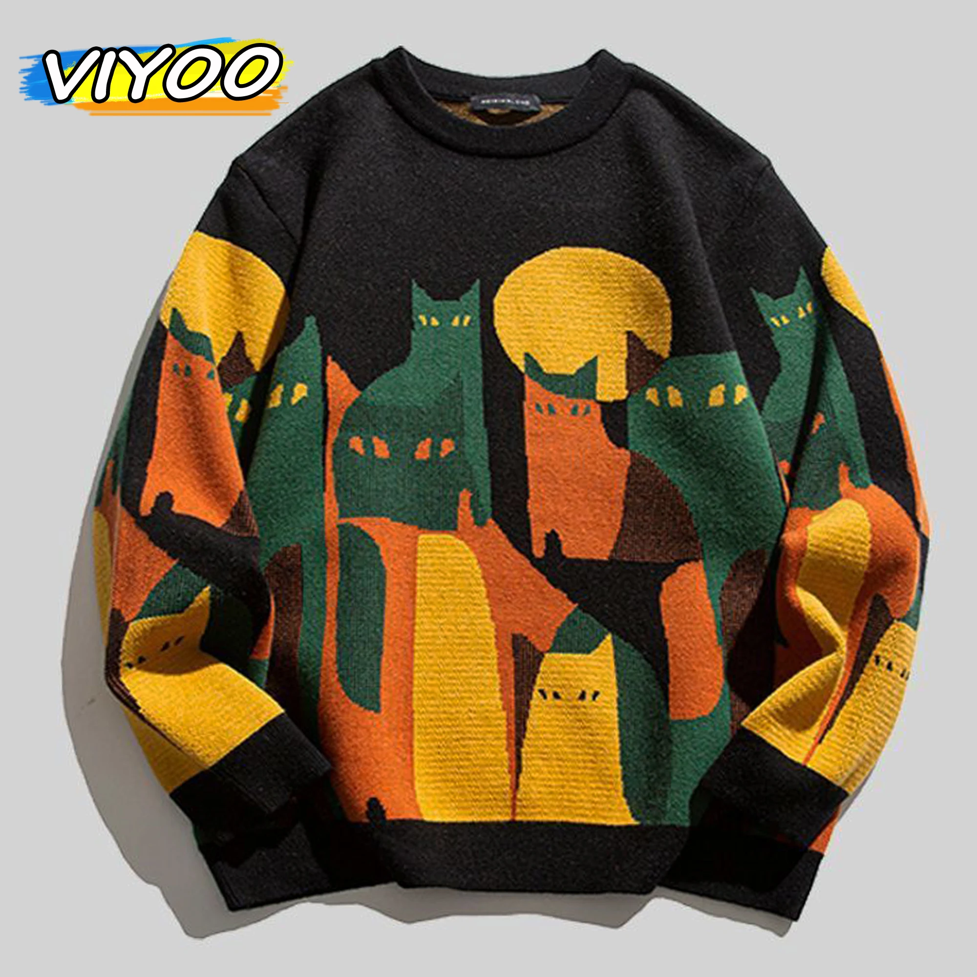 Mens Women Pull Knitted Sweater Sweatshirts Y2K Clothes Pullover Christmas Clothing  Winter Jumper Knit Fleece Sweater For Men