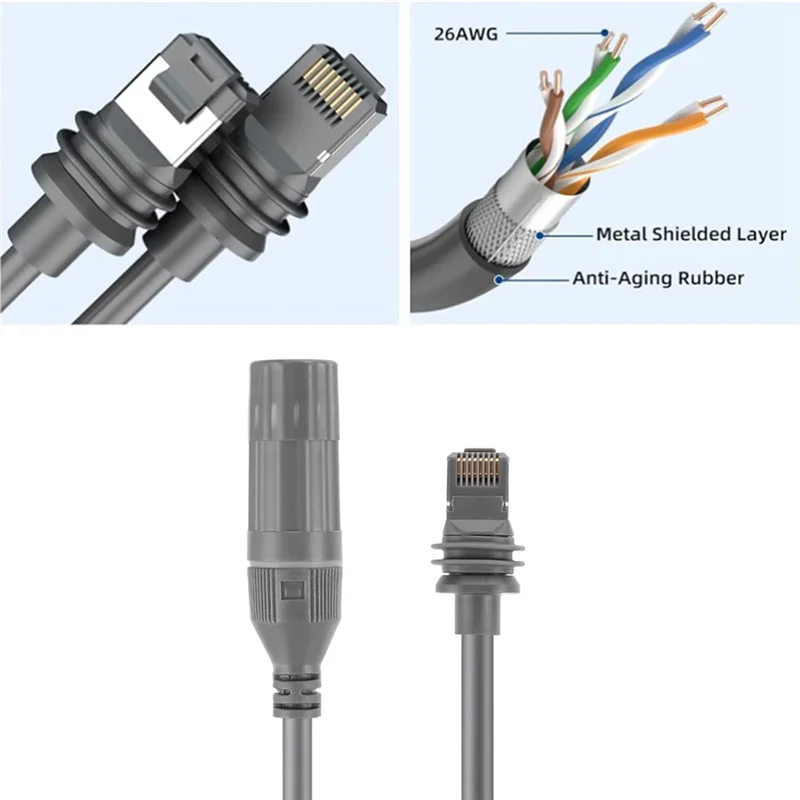 

2 шт. Ethernet-кабель-адаптер для разъема Starlink SPX к разъему RJ45 для маршрутизатора Dishand Gen3, прямоугольный спутниковый адаптер 3,3 фута