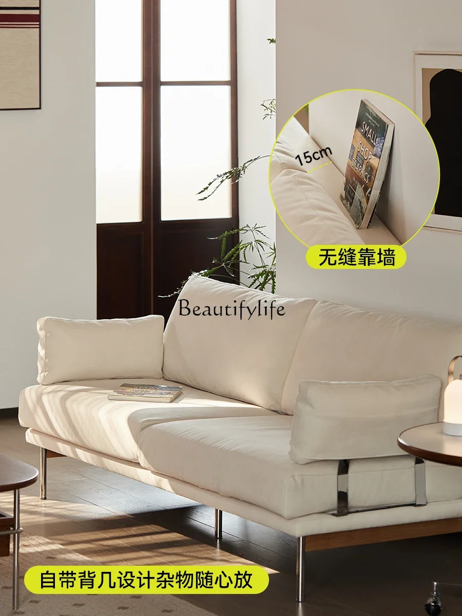 

yj7yj7 Nordic Fabric Sofa Technology Fabric Japanese Style Three-Seater Detachable Washable Straight Sofa